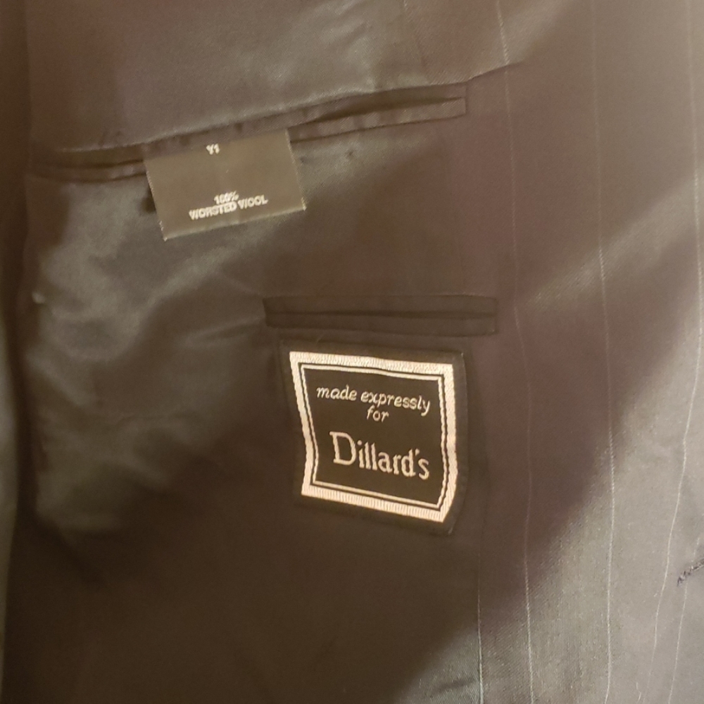 Yves Saint Laurent Black Blazer w/ Pinstripe 42R - Picture 5 of 7